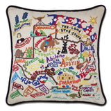 Texas Embroidered CatStudio State Pillow-Pillow-CatStudio-Top Notch Gift Shop