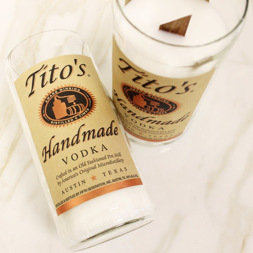 Tito's Vodka Bottle Candle-Candle-M.A.D. Candle Co.-Top Notch Gift Shop