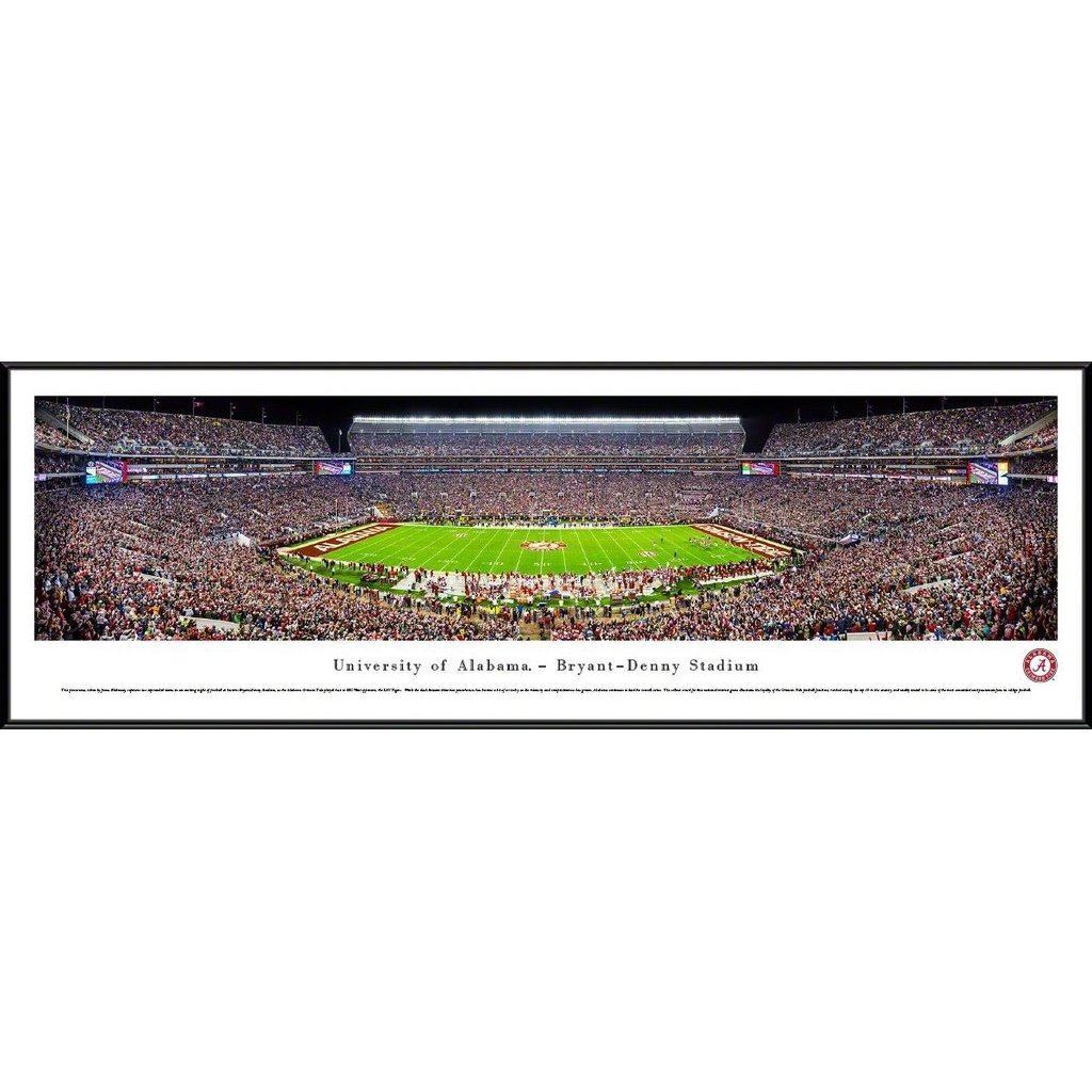 Alabama Football - 50 Yard Line Panorama Framed Print-Print-Blakeway Worldwide Panoramas, Inc.-Top Notch Gift Shop