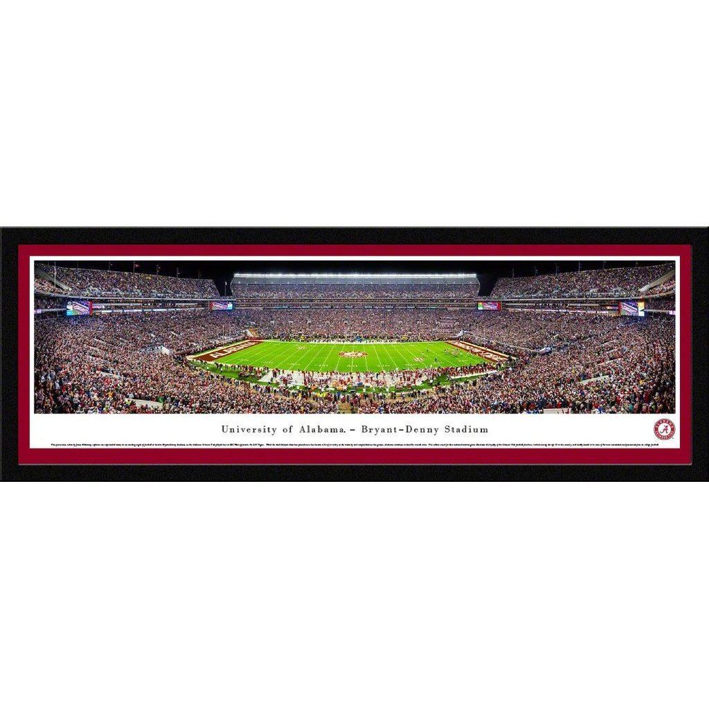 Alabama Football - 50 Yard Line Panorama Framed Print-Print-Blakeway Worldwide Panoramas, Inc.-Top Notch Gift Shop