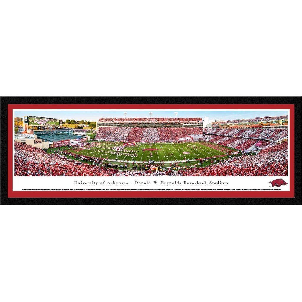 Arkansas Football - Razorbacks Stadium Panorama Framed Print-Print-Blakeway Worldwide Panoramas, Inc.-Top Notch Gift Shop