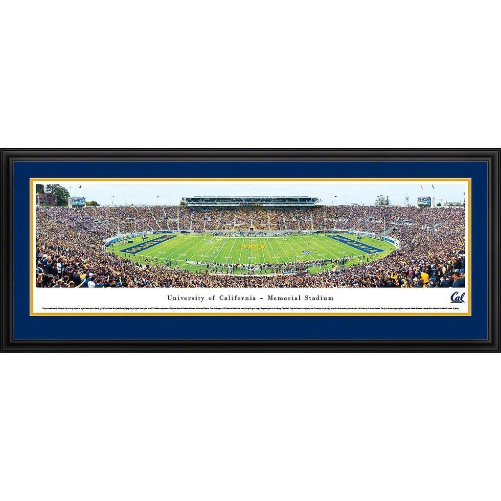 Cal Berkeley Football - "Stadium 50 Yard Line" Panorama Framed Print-Print-Blakeway Worldwide Panoramas, Inc.-Top Notch Gift Shop