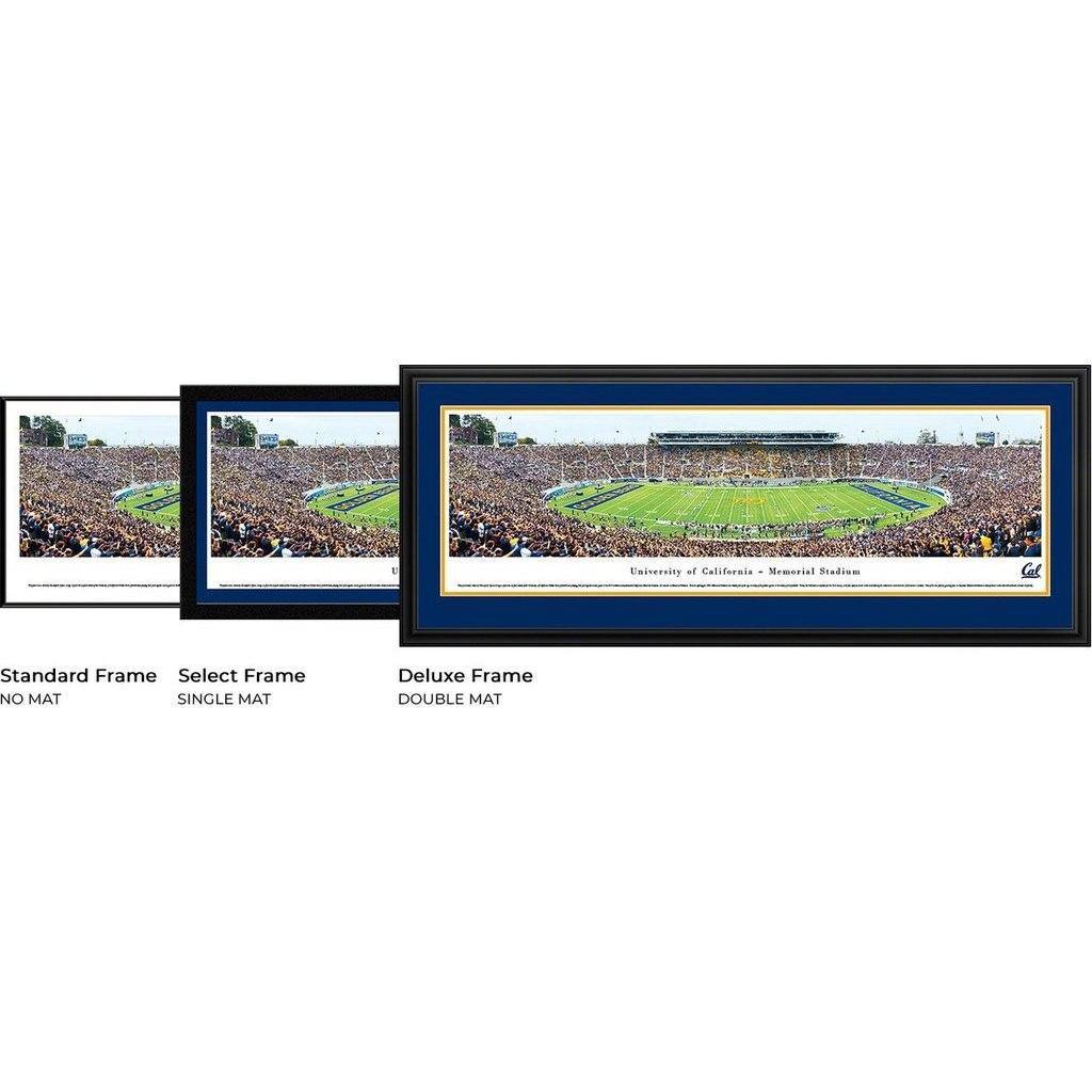 Cal Berkeley Football - "Stadium 50 Yard Line" Panorama Framed Print-Print-Blakeway Worldwide Panoramas, Inc.-Top Notch Gift Shop