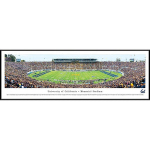 Cal Berkeley Football - "Stadium 50 Yard Line" Panorama Framed Print-Print-Blakeway Worldwide Panoramas, Inc.-Top Notch Gift Shop