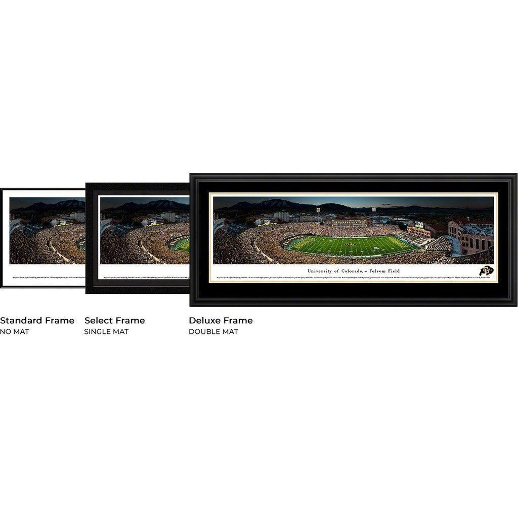 Colorado Football - "Stadium 50 Yard Line" Panorama Framed Print-Print-Blakeway Worldwide Panoramas, Inc.-Top Notch Gift Shop