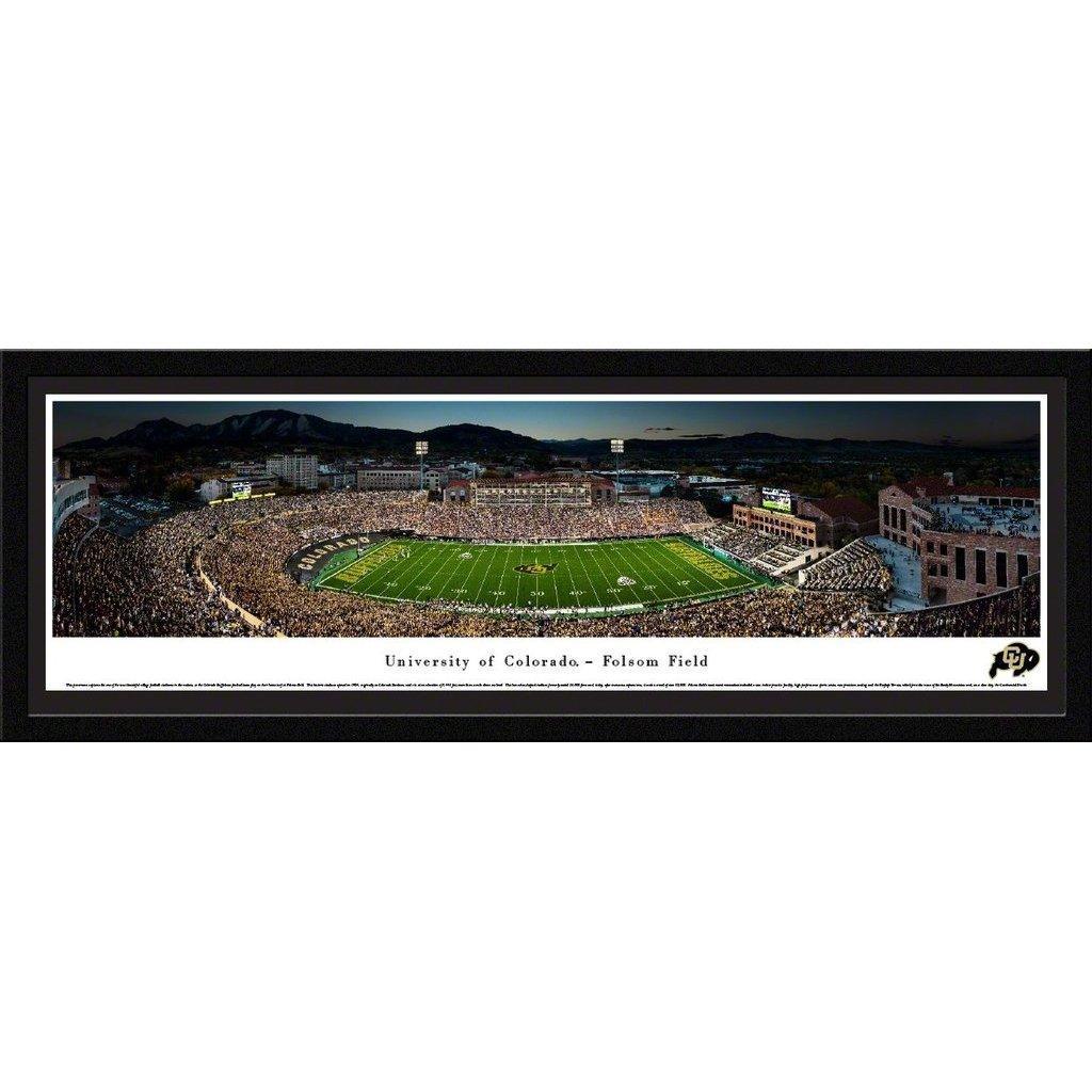 Colorado Football - "Stadium 50 Yard Line" Panorama Framed Print-Print-Blakeway Worldwide Panoramas, Inc.-Top Notch Gift Shop