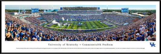 Kentucky Football - "Stadium 50 Yard Line" Panorama Framed Print-Print-Blakeway Worldwide Panoramas, Inc.-Top Notch Gift Shop