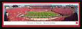 Nebraska Football - "Stadium 50 Yard Line" Panorama Framed Print-Print-Blakeway Worldwide Panoramas, Inc.-Top Notch Gift Shop