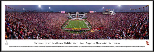 USC Trojans Football - "End Zone" Panorama Framed Print-Print-Blakeway Worldwide Panoramas, Inc.-Top Notch Gift Shop