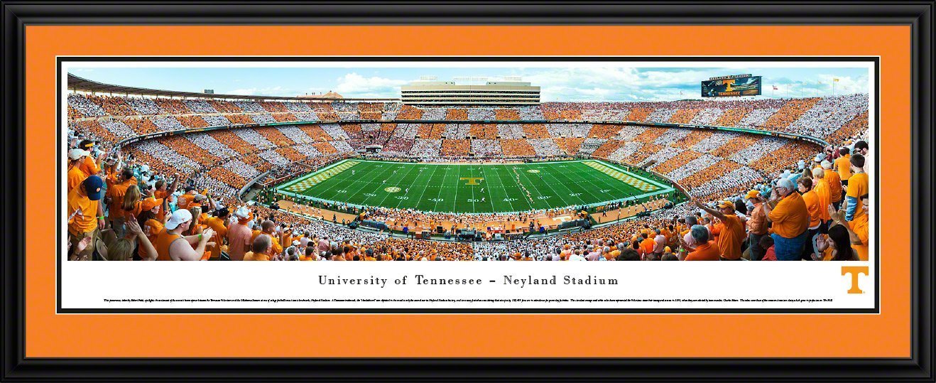 Tennessee Football - "Checkerboard" Panorama Framed Print-Print-Blakeway Worldwide Panoramas, Inc.-Top Notch Gift Shop