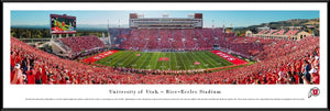 Utah Football - "50 Yard Line" Panorama Framed Print-Print-Blakeway Worldwide Panoramas, Inc.-Top Notch Gift Shop