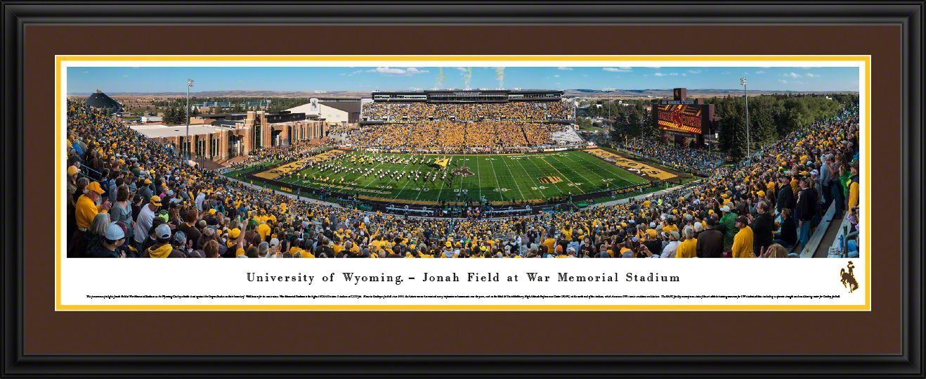 Wyoming Football - "50 Yard Line" Panorama Framed Print-Print-Blakeway Worldwide Panoramas, Inc.-Top Notch Gift Shop