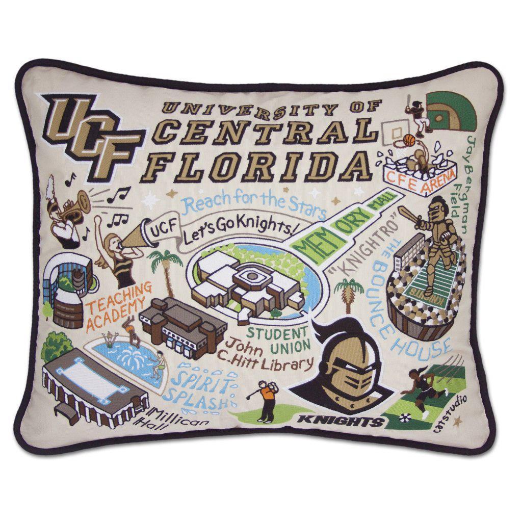 University of Central Florida Embroidered CatStudio Pillow-Pillow-CatStudio-Top Notch Gift Shop