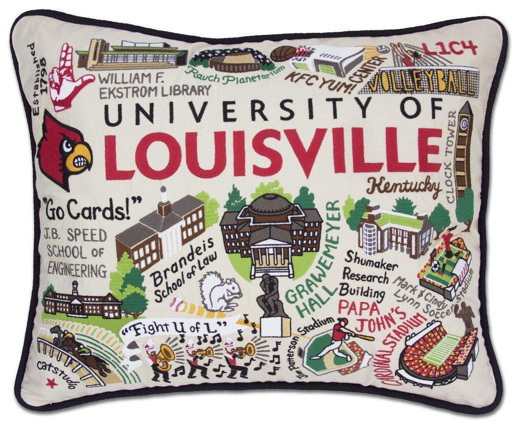 University of Louisville CatStudio Embroidered Pillow-Pillow-CatStudio-Top Notch Gift Shop