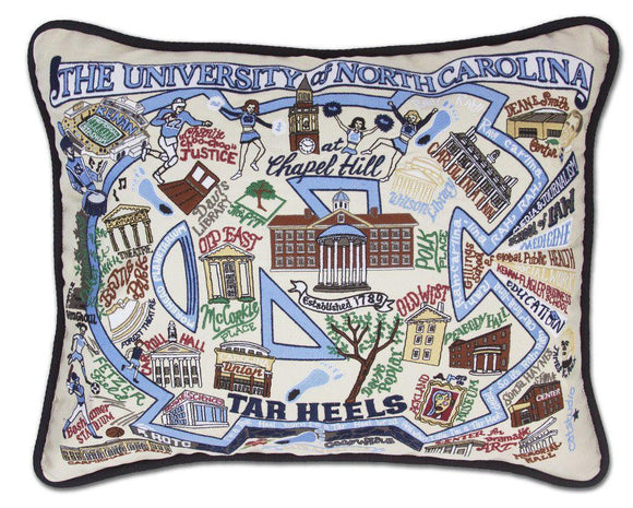University of North Carolina Embroidered CatStudio Pillow-Pillow-CatStudio-Top Notch Gift Shop