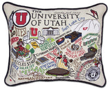 University of Utah Embroidered CatStudio Pillow-Pillow-CatStudio-Top Notch Gift Shop