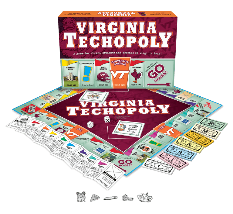 VA TECH-opoly Virginia Tech Monopoly Game-Game-Late For The Sky-Top Notch Gift Shop