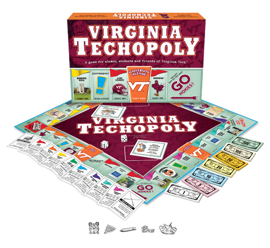 VA TECH-opoly Virginia Tech Monopoly Game-Game-Late For The Sky-Top Notch Gift Shop