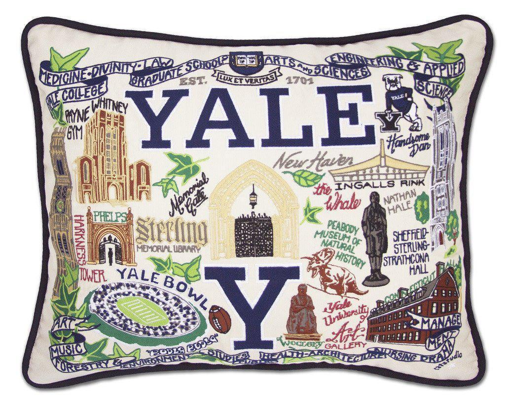 Yale University Embroidered CatStudio Pillow-Pillow-CatStudio-Top Notch Gift Shop