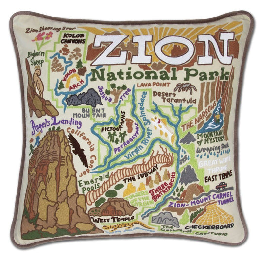 Zion Embroidered CatStudio Pillow-Pillow-CatStudio-Top Notch Gift Shop