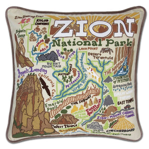 Zion Embroidered CatStudio Pillow-Pillow-CatStudio-Top Notch Gift Shop
