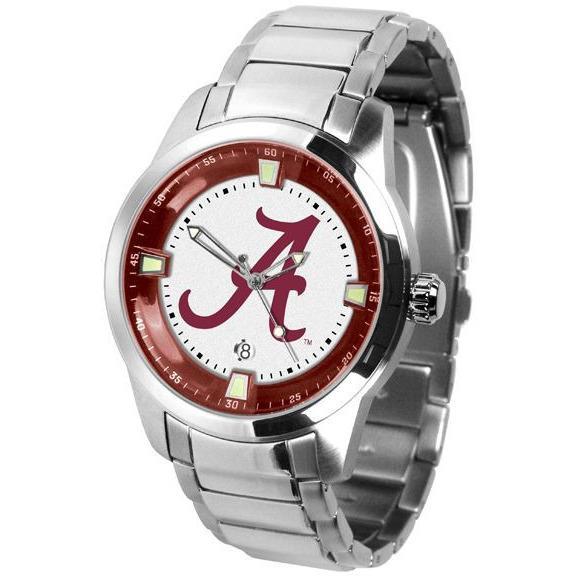 Alabama Crimson Tide Men's Titan Stainless Steel Band Watch-Watch-Suntime-Top Notch Gift Shop