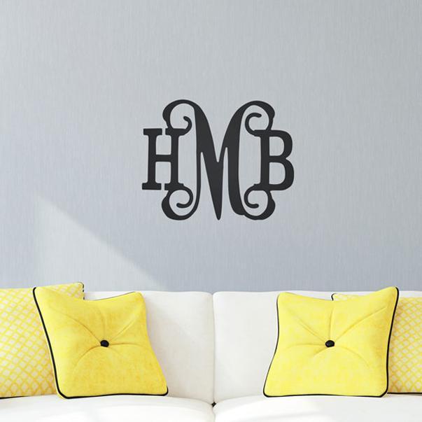 18" Three Initials-Classic Vine Wood Monogram-Wood Monogram-Viv&Lou-Top Notch Gift Shop