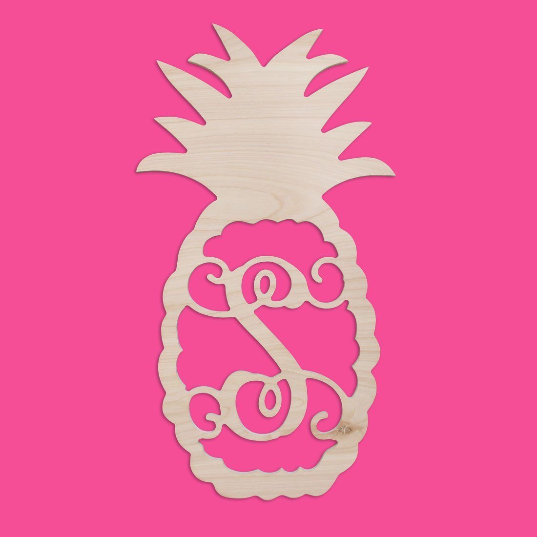 22" Pineapple Birch Wood Single Initial-Wood Monogram-Viv&Lou-Top Notch Gift Shop