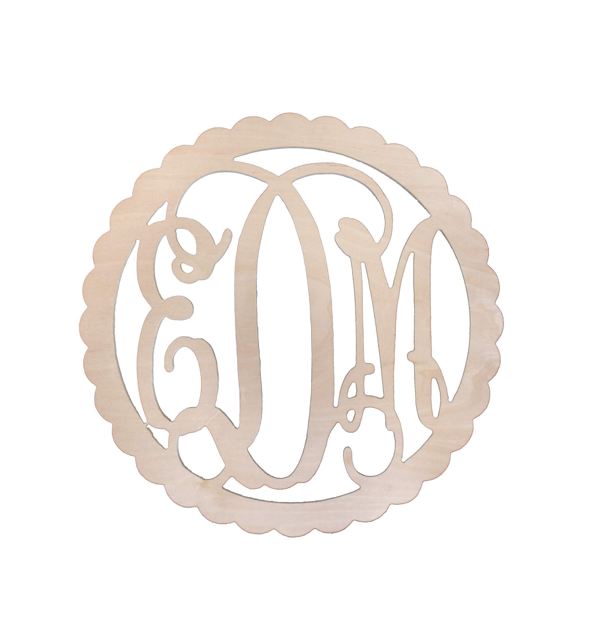 22" Scallop Wood Monogram-Wood Monogram-Viv&Lou-Top Notch Gift Shop