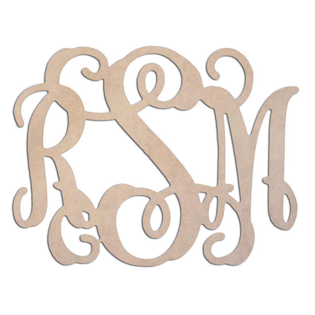 18" Three Initials Wood Monogram-Wood Monogram-Viv&Lou-Top Notch Gift Shop