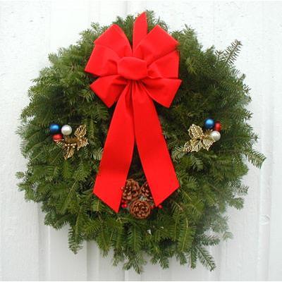 American Pride 24" Balsam Fir Holiday Wreath-Wreath-Rockdale Wreaths-Top Notch Gift Shop