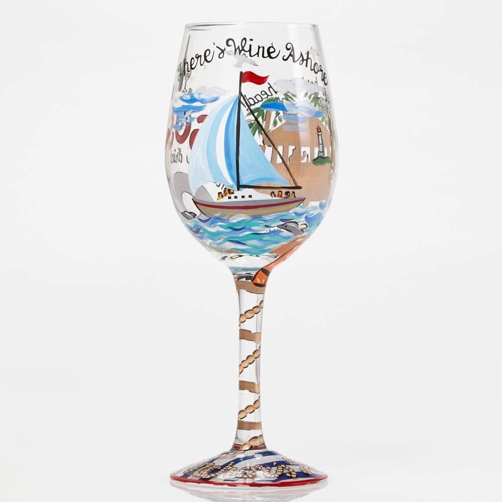 Anchor's Away Wine Glass by Lolita®-Wine Glass-Designs by Lolita® (Enesco)-Top Notch Gift Shop