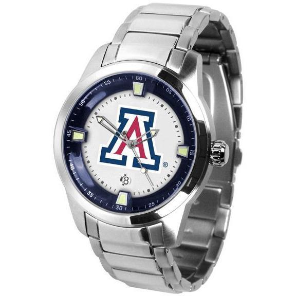 Arizona Wildcats Men's Titan Stainless Steel Band Watch-Watch-Suntime-Top Notch Gift Shop