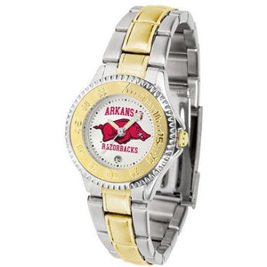 Arkansas Razorbacks Ladies Competitor Two-Tone Band Watch-Watch-Suntime-Top Notch Gift Shop