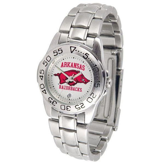 Arkansas Razorbacks Ladies Steel Band Sports Watch-Watch-Suntime-Top Notch Gift Shop