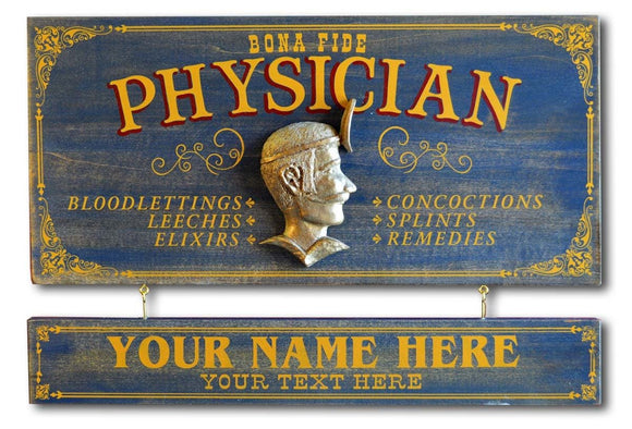 Physician Sculpted Relief Sign - Personalized-Occupational Sign-1000 Oaks Barrel-Top Notch Gift Shop