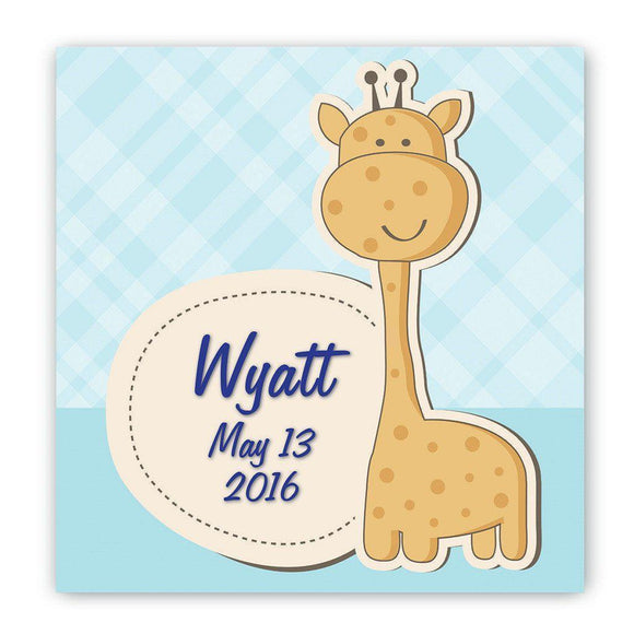 Baby Giraffe Baby Nursery Personalized Canvas Sign-Canvas Signs-JDS Marketing-Top Notch Gift Shop
