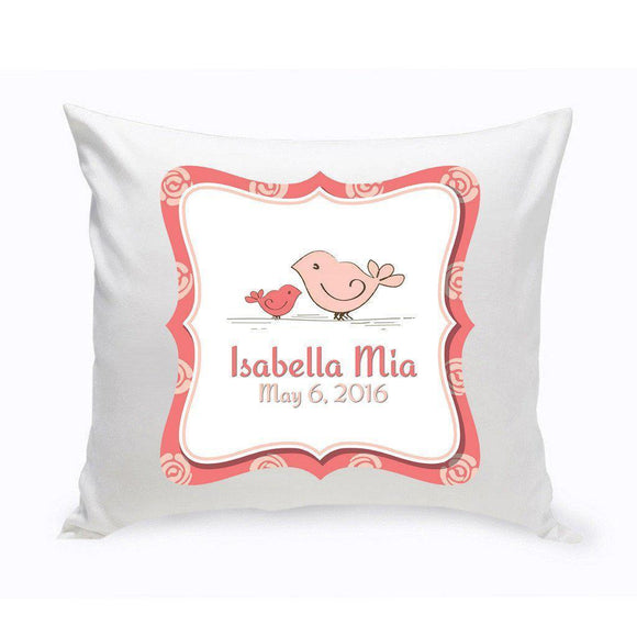 Birdies Baby Nursery Personalized Throw Pillow-Pillow-JDS Marketing-Top Notch Gift Shop