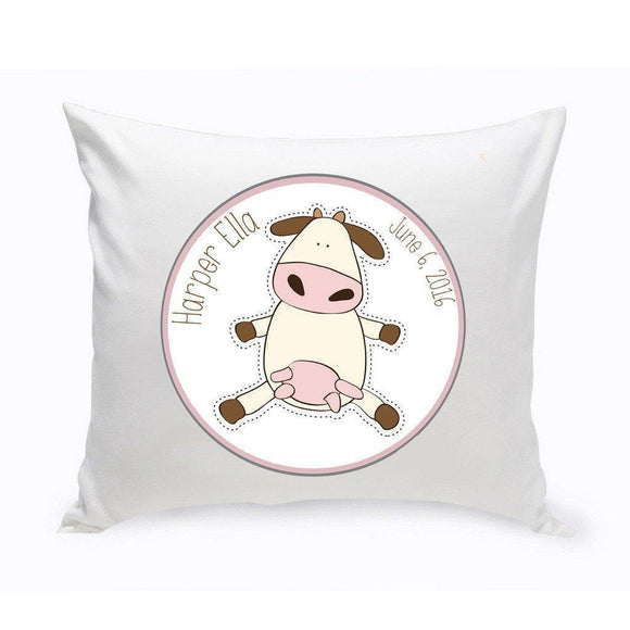 Cow Baby Nursery Personalized Throw Pillow-Pillow-JDS Marketing-Top Notch Gift Shop