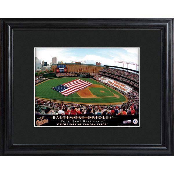 Baltimore Orioles Personalized Ballpark Print with Matted Frame-Print-JDS Marketing-Top Notch Gift Shop