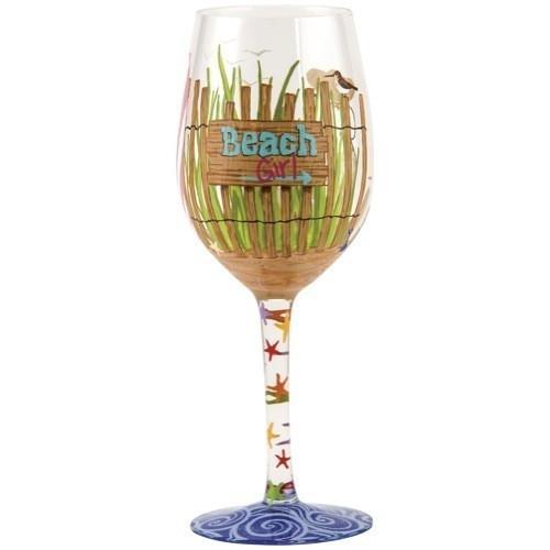 Beach Girl Wine Glass by Lolita®-Wine Glass-Designs by Lolita® (Enesco)-Top Notch Gift Shop