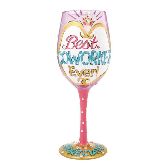 Best Coworker Ever Wine Glass by Lolita®-Wine Glass-Designs by Lolita® (Enesco)-Top Notch Gift Shop