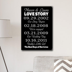 Best Days of Our Lives Personalized Black & White Canvas Print-Canvas Signs-JDS Marketing-Top Notch Gift Shop
