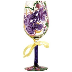 Best Mom Ever Wine Glass by Lolita®-Wine Glass-Designs by Lolita® (Enesco)-Top Notch Gift Shop