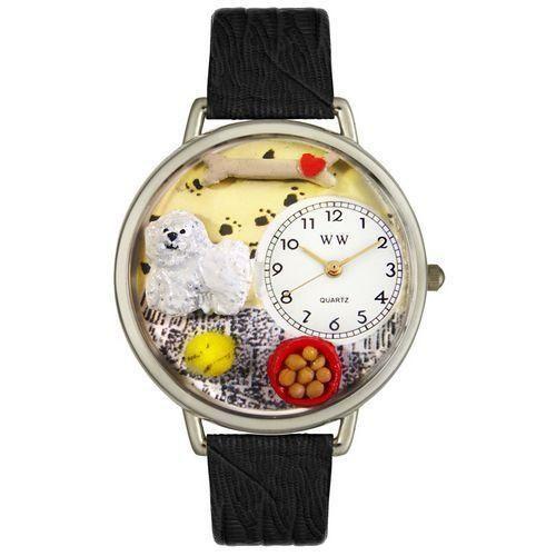 Bichon Watch in Silver (Large)-Watch-Whimsical Gifts-Top Notch Gift Shop