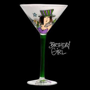 Birthday Girl Emerson Martini Glass-Martini Glass-Tumbleweed Pottery-Top Notch Gift Shop