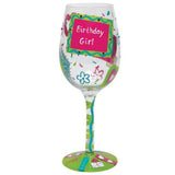 Birthday Girl, Too Wine Glass by Lolita®-Wine Glass-Designs by Lolita® (Enesco)-Top Notch Gift Shop