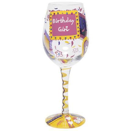 Birthday Girl Wine Glass by Lolita®-Wine Glass-Designs by Lolita® (Enesco)-Top Notch Gift Shop