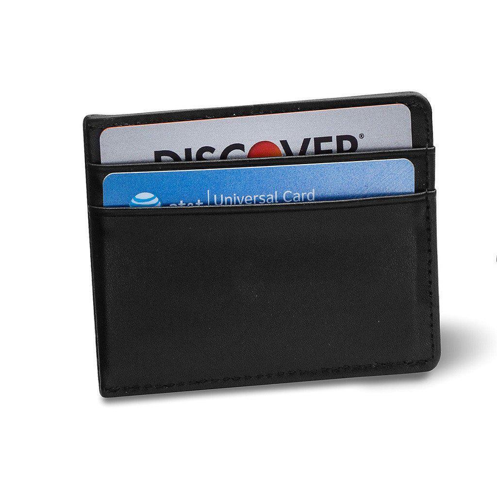 Black Leather Wallet & Chrome Lighter Personalized Set-Wallet-JDS Marketing-Top Notch Gift Shop