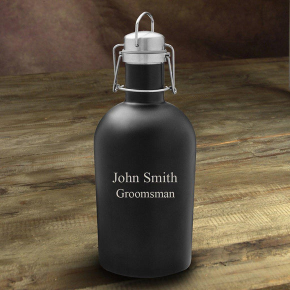 Stainless Black Matte Personalized Growler-Growler-JDS Marketing-Top Notch Gift Shop